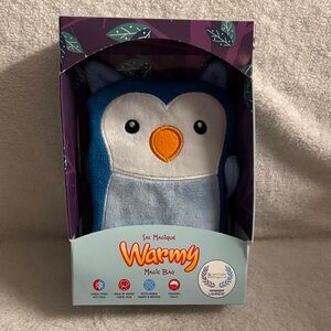 Magic Blue and White Penguin Plush Heat Bag with Orange Beak